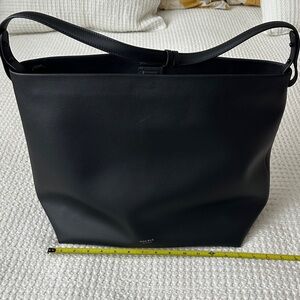 Mina Baie hobo Black Leather Tote Bag